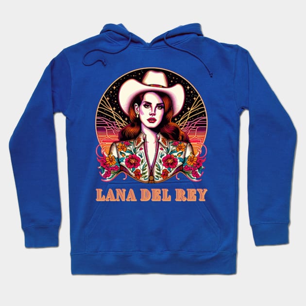 Lana Del Rey - Cowgirl Flower Nights Hoodie by Tiger Mountain Design Co.